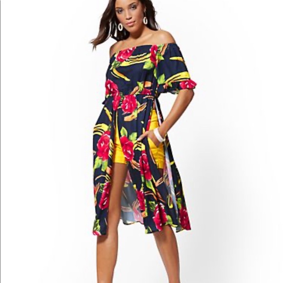 New York & Company Dresses & Skirts - NY&CO NWT | Floral Off Shoulder Top Dress
